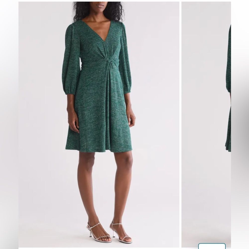 NEW Vince Camuto Twist Front Long Sleeve Dress Plus Size 16